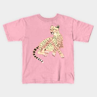 Cheeky Cheetah leopard Kids T-Shirt